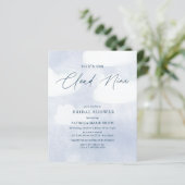 予算She is on Cloud Nineブライダルシャワー招待状 (スタンド正面)