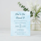 予算She's On Cloud 9 Bridal Shower招待状 (スタンド正面)
