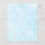 予算She's On Cloud 9 Bridal Shower招待状 (裏面)