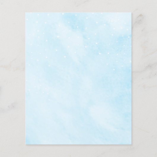 予算She's On Cloud 9 Bridal Shower招待状 (裏面)