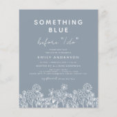 予算Something Blue Wildflowerブライダルシャワー チラシ (正面)