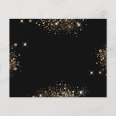 予算Sweet 16パーティーブラック金ゴールド保存日 (裏面)