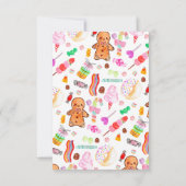 予算SWEET ONE Candy Kidsキャンディランド1st誕生日 ノートカード (裏面)