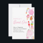 予算SWEET ONE Candy Kidsキャンディランド1st誕生日 ノートカード<br><div class="desc">かわいい甘い1キャンディキッズキャンディランド1st誕生日招待状</div>