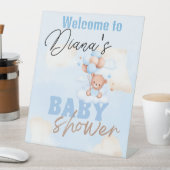 予算teddy bearベビーシャワー、ベビー招待用の本 台座サイン (インサイチュ)