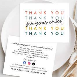 予算Thank YouOrderビジネスパッケージの挿入