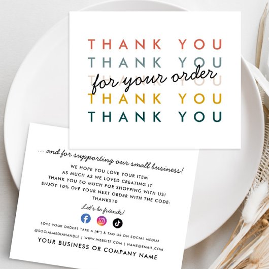 予算Thank YouOrderビジネスパッケージの挿入