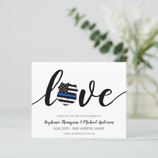 予算Thin Blue Line Policeテーマ結婚の (スタンド正面)