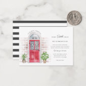 予算Weve移動した水の色の移動のお知らせ ノートカード (正面/裏面インサイチュ)