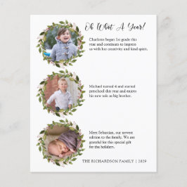 予算What a Yearレビュー写真ホリデーカード チラシ