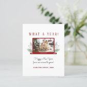予算What A Year シンプルNew Yearフォトカード (スタンド正面)