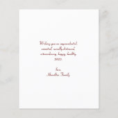 予算What A Year シンプルNew Yearフォトカード (裏面)