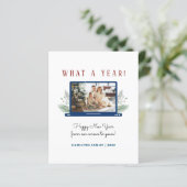 予算What A Year シンプルNew Yearフォトカード (スタンド正面)