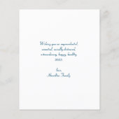 予算What A Year シンプルNew Yearフォトカード (裏面)