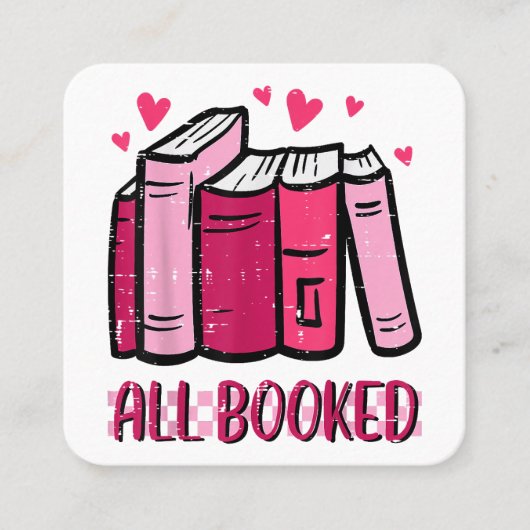 予約おもしろい済み読の読Book Librarian Men W スクエア名刺 (正面)