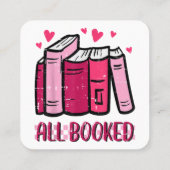 予約おもしろい済み読の読Book Librarian Men W スクエア名刺 (裏面)