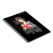 予約がいっぱいで忙しい 本好きクラブ 黒 ノートブック (右側)