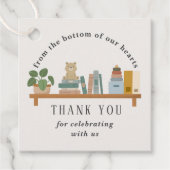 予約する彼らの棚ベビーシャワーライトトープ中立 フェイバータグ (正面)