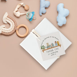 予約する彼らの棚ベビーシャワーライトトープ中立 フェイバータグ