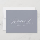 予約エレガントの結婚座席の標識 招待状 (正面)