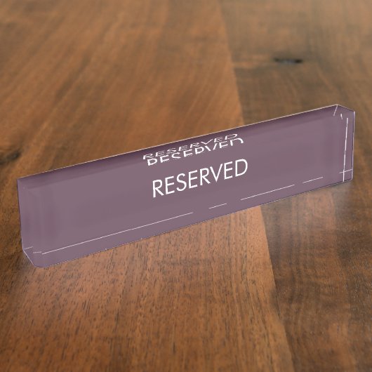 予約カスタマイズ済み、名前の変更文字ナス デスクネームプレート (側面)