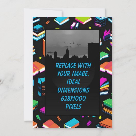 予約カラフル 招待状 (正面)