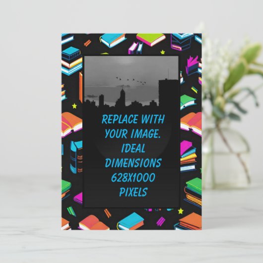 予約カラフル 招待状 (スタンド正面)