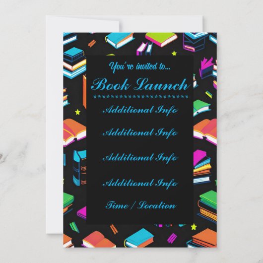 予約カラフル 招待状 (裏面)