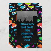 予約カラフル 招待状 (正面/裏面)