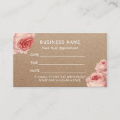 予約カード |ヴィンテージフローラ素朴クラフト (正面)