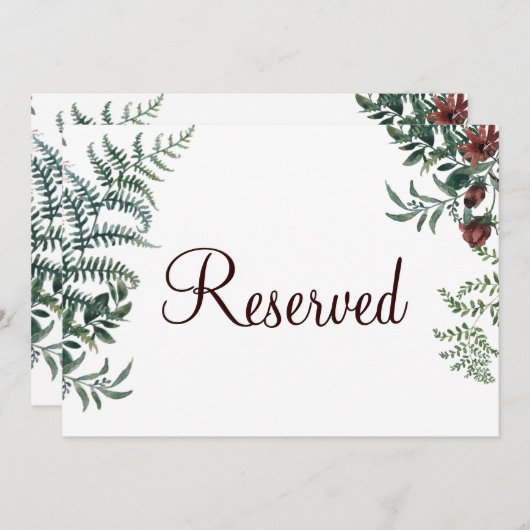 予約サイン 招待状 (正面/裏面)