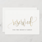 予約サイン – 素敵な書道 招待状 (正面/裏面)
