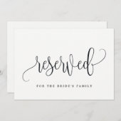 予約サイン – 素敵な書道 招待状 (正面/裏面)