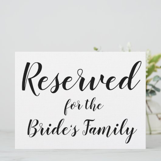 予約サイン – 花嫁の家族 (スタンド正面)