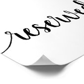 予約シンプル済 |ブラックスクリプトの任意のイベントテーブル ポスター (角)