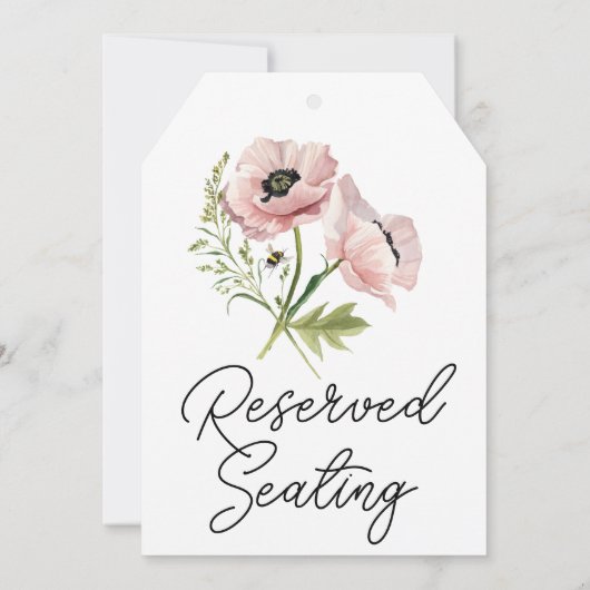 予約シーティングピンクポピー結婚ズ大ラベル (裏面)