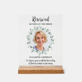 予約シート写真ユーカリ結婚ス記念碑 アクリルサイン (正面)