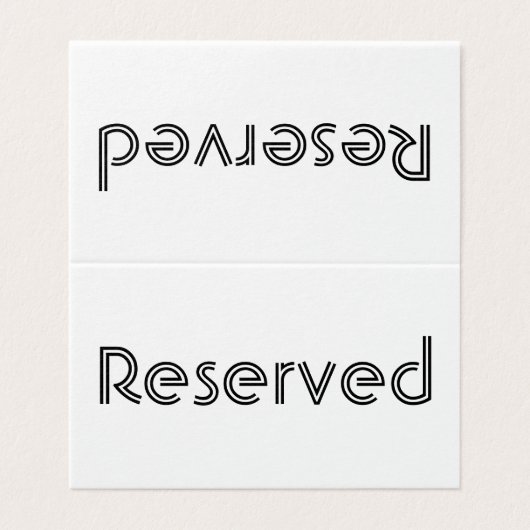 予約テーブルの印 名刺 (外部フラット)