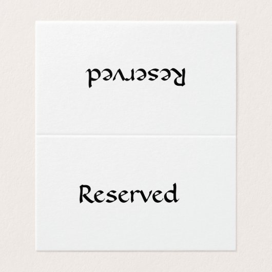 予約テーブルの印 名刺 (外部フラット)