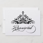 予約テーブルは氷の金属終わりに署名します 招待状 (裏面)