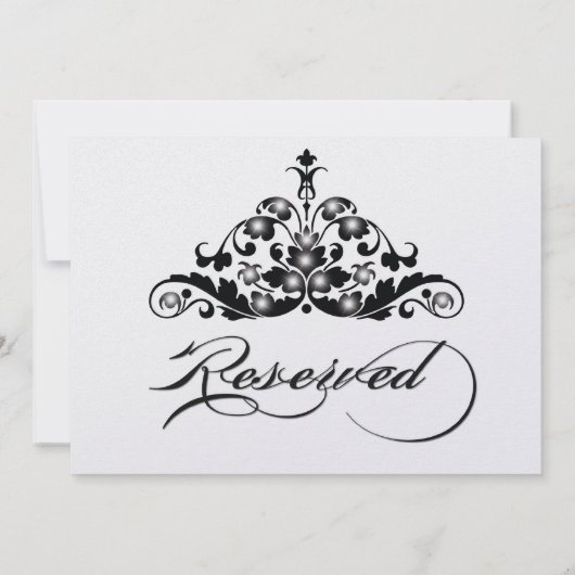 予約テーブルは氷の金属終わりに署名します 招待状 (裏面)