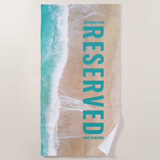 予約ミセス海と砂のギフト夏の休日 ビーチタオル (正面)