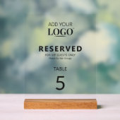予約ミニマル席モダンエレガント店 アクリルサイン (ニュートラル)