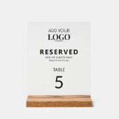 予約ミニマル席モダンエレガント店 アクリルサイン (正面)