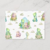 予約依頼|恐竜の小さなベビーシャワー  エンクロージャーカード (裏面)