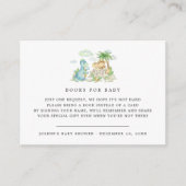 予約依頼|恐竜の小さなベビーシャワー  エンクロージャーカード (正面)