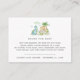 予約依頼|恐竜の小さなベビーシャワー エンクロージャーカード