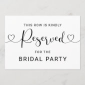 予約列 ハートスクリプト 結婚式 式場 看板 招待状 (裏面)