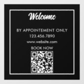 予約制ビジネスカスタムストアフロント ウィンドウサイン (シート)