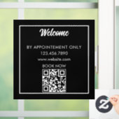 予約制ビジネスカスタムストアフロント ウィンドウサイン (ホーム)